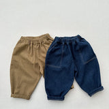  MQTIME  -  Autumn New Children Loose Denim Trousers Cotton Girls Solid Harem Pants Boys Casual Pants Kids Vintage Jeans Baby Clothes