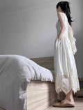 MQTIME  -  Sleeveless 2000s Vintage Y2k Midi Dress Women Casual Elegant One Piece Dress Korean Fashion Outfits Even Party Beach Style
