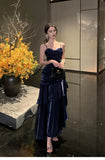 MQTIME  -  Women's Elegant Ruffles Long Dresses Fashion Spaghetti Strap Sleeveless Princess Party Dress Summer Slim Waist Casual Vestidos
