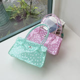  MQTIME  -  Fashion Transparent Pvc Dot Women Handbags Designer Swee tJelly Bag Lovely Summer Bag Cute Flap Square Bags
