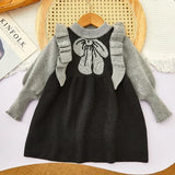 MQTIME  -  Girls Sweater Dress Autumn Winter Princess Dresses Kids Dress Fall Warm Christmas New Year Red Children Clothing 2-6Yrs