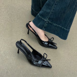 MQTIME  -  Summer High Heel Women Sandals Shoes Fashion Shallow Butterfly-knot Shoes Elegant Wedding Party Shoes
