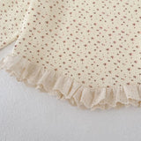 MQTIME  -  Spring New Baby Long Sleeve Clothes Set Girls Waffle Lace Sweatshirt + Lace Trousers 2pcs Suit Toddler Loose Floral Outfits