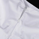 MQTIME  -  White Shirt and Cake Skirt Set for Women Set with Turn Down Collar Long - Sleeve Design Shirt and High Waisted Short Skirt