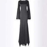 MQTIME  -  Autumn New Halloween Party Cosplay Witch Costume Gothic Dress Maxi Dress