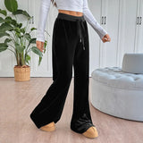 MQTIME  -  Solid Color Casual Baggy Flared Pants For Woman 2025 Autumn Y2k Women's Wide Pants Trousers Female Clothing