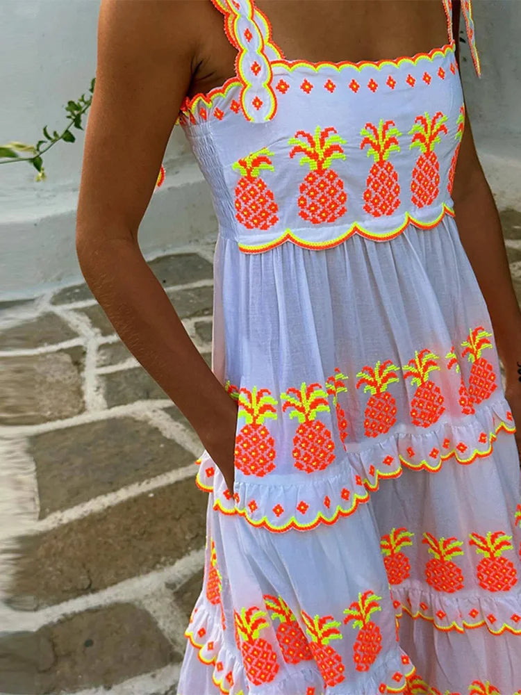 MQTIME - Halter Lace Up Print Dress Cake Contrast Color Pleated Layere mqtime MQTIME - Halter Lace Up Print Dress Cake Contrast Color Pleated Layere mqtime