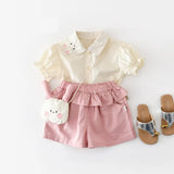 MQTIME  -  Summer New Baby Short Sleeve Shirts + Shorts 2pcs Suit Infant Girl Cute Rabbit Clothes Set Cotton Toddler Outfits