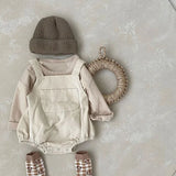 MQTIME  -  Spring Korean Style Baby Boys Girl Bodysuits Sleeveless Corduroy Newborn Baby Boys Girls Jumpsuit Baby Boys Girls Clothes