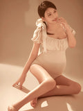MQTIME  -  Pregnant Woman Jumpsuit Photography Props Sexy Maternity Tight Photography Dress Pregnancy Photography Bodysuits Clothes 2022