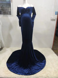  MQTIME  -  Shoulderless Maternity Dresses For Photo Shoot Sexy Long Pregnancy Dress Maxi Gown  Pregnant Women Photography Props
