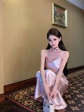 MQTIME  -  Elegant Dresses Women Ribbon Sleeveless Sexy Slim Satin Spring Backless Mermaid Dress Party Vintage Temperament Female