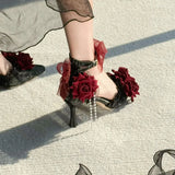 MQTIME  -  heeled sandals designer shoes woman trend lolita cosplay Elegant woman heeled shoes black goth y2k Luxury heels japanese