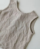 MQTIME  -  Children Casual Set Boy Summer Simple Solid Sleeveless T-shirt + Loose All-match Cotton Linen Shorts 2pc Suit Girl New Clothes