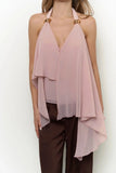 MQTIME  -  Sexy Backless Women's Tank Top Necklace V Neck Ruffle Loose Fashion Streetwear Casual Party Y2k Top Women's Vest New