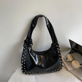 MQTIME  -  Fashion Retro Underarm Women's Bag Casual Single Shoulder Simple Versatile Rivet Single Shoulder Bag