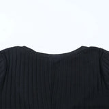 MQTIME  -  Lace Patchwork Ribbed Bodycon Maxi Dress Women Fashion Sexy Buttons V Neck Full Sleeve High Slit Casual Streetwear Long Robe