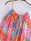 MQTIME  -  A-line Boho Dress Strapless Printed Summer Dress Femme Rayon Floral Straight Chic Maxi Dress Straps Holiday Vestidos