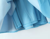 MQTIME  -  Summer New Arrivals Women's Wear Pure Color Temperament Sexy Backless Wave-Style Wide-Sleeve Halter Short Dress