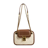 MQTIME  -  Color Block Chain Single Shoulder Crossbody Bag for Women, New High-Quality Texture Niche Handbag
