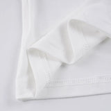 MQTIME  -  American Streetwear Y2k Hollow Out Sexy Skew Collar Short Sleeve Loose Women's T-shirts