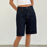 MQTIME  -  Women's Jean Shorts Y2k Loose Denim Baggy Bermuda Shorts Low Rise Wide Leg Trendy Casual Summer Denim Shorts