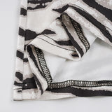  MQTIME  -  Spring and Summer Women's Clothing High Waist Hip Wrap One-step Skirt Zebra Print Split Skirt