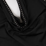 MQTIME  -  Rivets Swinging Collar Lace Up Halter Backless A-line Mini Dress Women Sexy Sleeveless Y2K Casual Streetwear Night Clubwear
