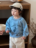  MQTIME  -  Winter New Children Fleece Sweatshirt Cute Boys Girls Long Sleeve Cartoon Tops Baby Warm Sweatshirt Kids Casual Pullover