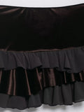  MQTIME  -  Chic Fashion Velvet Splicing High Waist Mini Skirts For Women New Ruffles Elegant Skirt Woman Y2k Night Club Party Skirts﻿ ﻿
