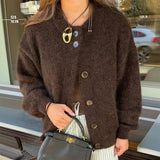 MQTIME  -  Autumn/Winter 2025 New Casual Simple Button-Down Long-Sleeved Jacket Sweater
