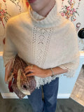 MQTIME  -  Women's Bohemian Tassel Turtleneck Pullover Sweater Hollow Out Crochet Loose Knit Poncho Cape Chic Casual Winter Fall Ladies Top