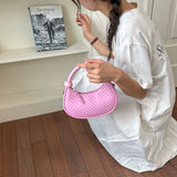 MQTIME  -  Women Polka Dot PU Leather Mini Handbag New Trend Female Top Handle Cute Half Moon Shoulder Purse Lady Crossbody Bags