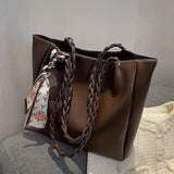 Mqtime PU Leather Shoulder Bags Women Handbags Personality Knitted Strap Design Fashion Female Ladies Big Tote Bags Black/Brown/Khaki