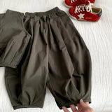 MQTIME  -  Boys Suit Spring and Summer New Childrens Clothes Boys Baby Western Loose Mori Vest Pants Two-piece Set Simple Daily