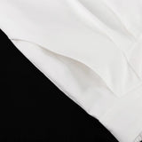 MQTIME  -  Summer Cotton Cut-out Stitching Design Sense Set Women's Summer New V-neck Short Sleeve Lace-up Top Shorts Two-piece Set