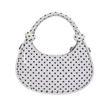 MQTIME  -  Women Polka Dot PU Leather Mini Handbag New Trend Female Top Handle Cute Half Moon Shoulder Purse Lady Crossbody Bags