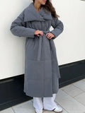 MQTIME  -  New in Winter Women Loose Parkas Elegant Fashion Coats Oversized Warm Long Belt Puffer Jackets Ladies Cotton Padded Jacket