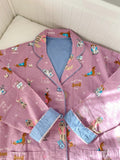 MQTIME  -  Floral Print Cotton Pajamas Long Sve Women's Home Clothes Set Spring Autumn Large Size Sweet Sle Spwear Ensemble