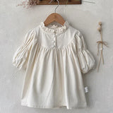 MQTIME  -  Autumn Spring Kids Party Dresses Children Clothing Toddler Baby Girls Princess Dress Long Sleeve Cotton Printing Sisters Dress