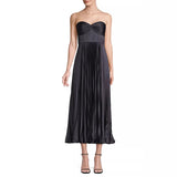 MQTIME  -  Elegant Summer Pleated Long Dress Women Backless Sleeveless Beach Vacation Dresses Female 2025 Fashion Lady A-line Robes