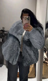 MQTIME  -  Fashion Oversized Turn Down Collar Fluffy Faux Fur Coat Women Vintage Faux Fur Jacket Coats Winter Clothes Women 2024