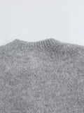 MQTIME  -  Casual O-neck Knitted Cardigan Women Slim Buttons Short Coat Female 2025 Autumn Winter Elastic Waist Solid Lady Soft Sweater