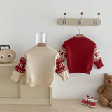  MQTIME  -  Winter New Children Long Sleeve Casual Sweatshirt Boys Girls Christmas Sweatshirt Baby Cotton Knit Tops Kids Warm Clothes