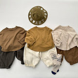 MQTIME  -  Autumn New Children Long Sleeve T Shirts Solid Baby Boys Casual T Shirts Cotton Girls Loose Bottoming Tops Kids Clothes