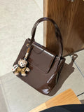 MQTIME  -  Retro Commuter Large Capaci Oil Wax Leather Underarm Tote Bag Women New Simple Versatile Single oulder Bag