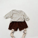  MQTIME  -  Autumn New Children Long Sleeve T Shirts Girls Bottoming Shirt Boys Casual Striped Tee Baby Cotton O-neck Tops Kids Clothes