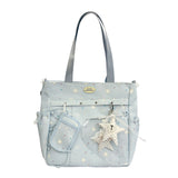  MQTIME  -  Korean Style Clear Window Pocket Tote Bag Women Star Pendant Large Capacity Daily School Handbags Fashion Shoulder Bags