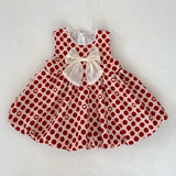 MQTIME  -  New autumn baby clothing, 0-3 year old girls, polka dot vest flower bud dress