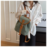 MQTIME  -  High-End Ladies Large Capaci Bapa Faionable Student Bookbag Waterproof PU Leather Casual Travel Bag with Double Straps
